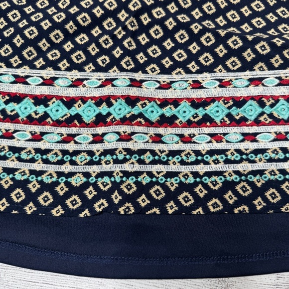 Anthropologie THML Faye Embroidered Halter Boho Geometric Shift Dress Medium - Picture 2 of 5